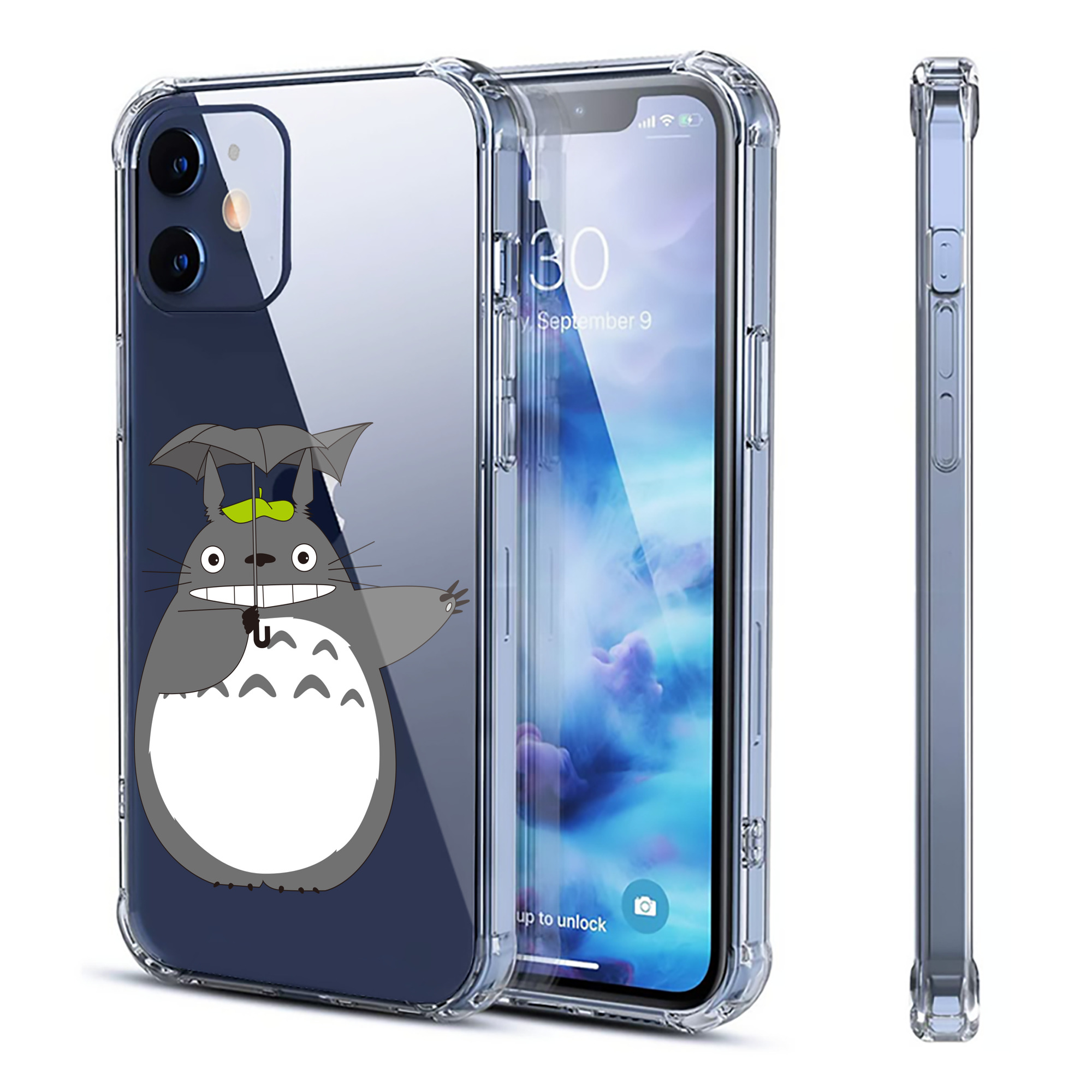 （画像用） となりのトトロ 草壁メイ 草壁サツキ My Neighbor Totoro Satsuki Kusakabe Mei Kusakabe 【iPhone 12シリーズ対応】透明スマホケース（クリアソフトケース）